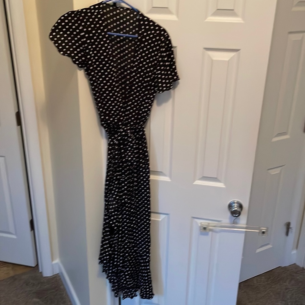 Polka dot wrap dress